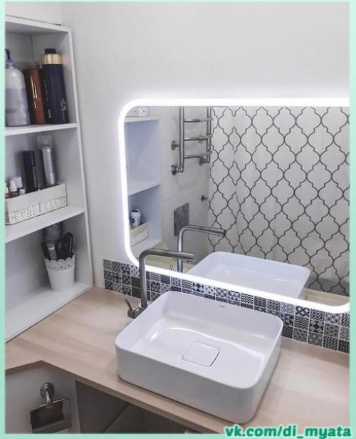 До и после ремонта ванной комнаты. 03