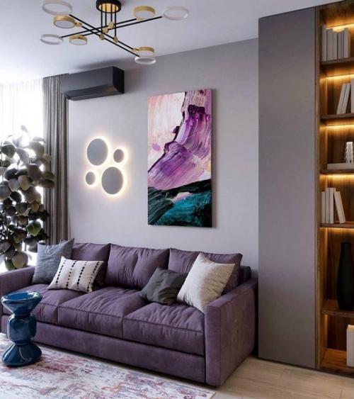 Необычное оформление интерьера.