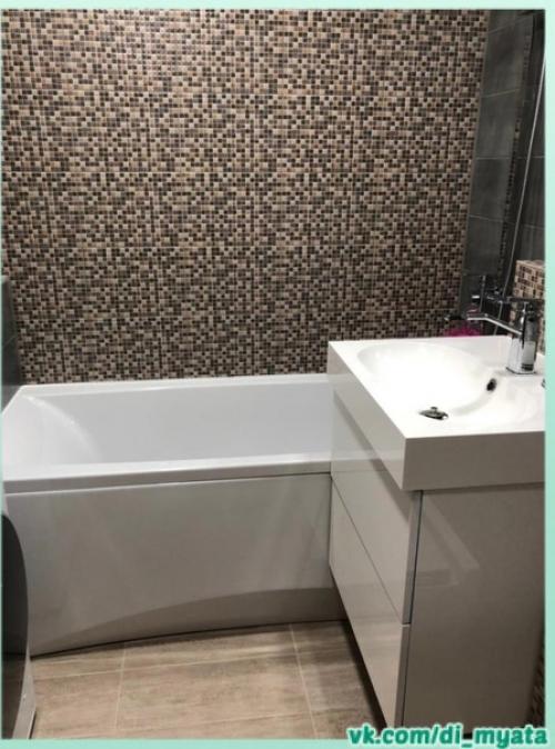 Результат ремонта ванной комнаты.