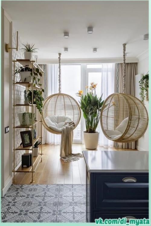 Красивый интерьер. С акцентом на синие и голубые оттенки. 02