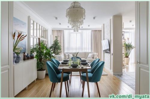 Красивый интерьер. С акцентом на синие и голубые оттенки. 05