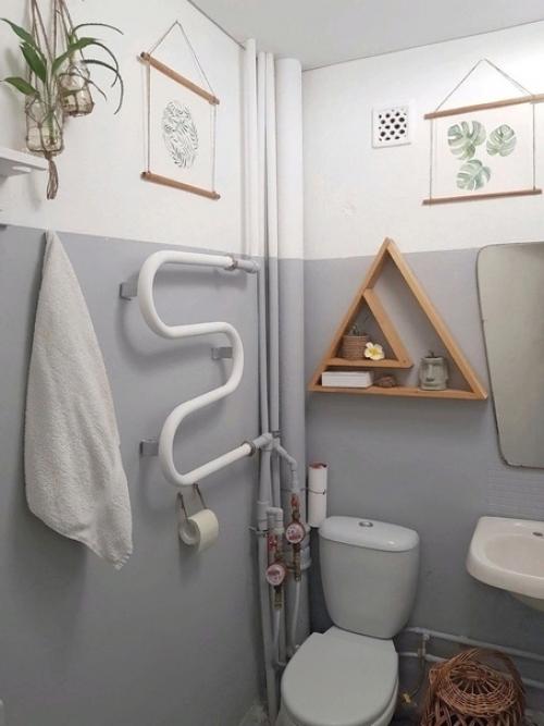 Ремонт в ванной совсем не входил в планы по бюджету но мы все же решились, обновили краску и добавили аксессуаров. 03