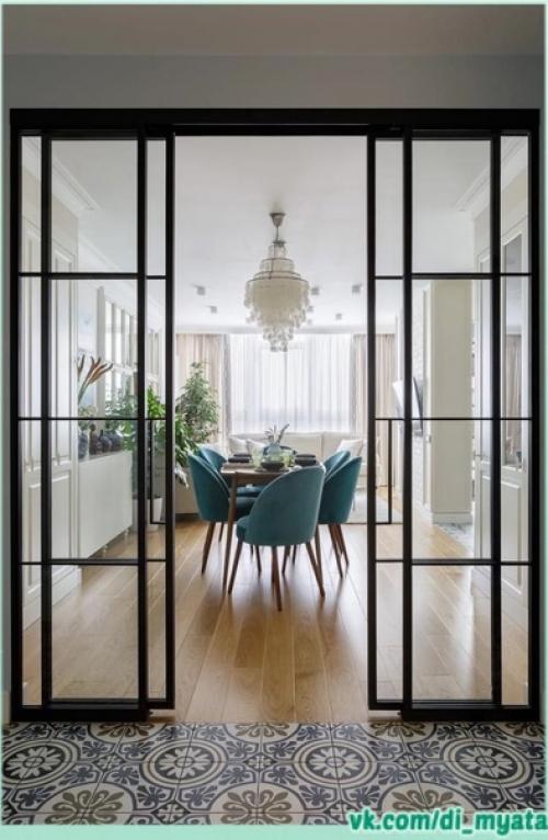 Красивый интерьер. С акцентом на синие и голубые оттенки. 01