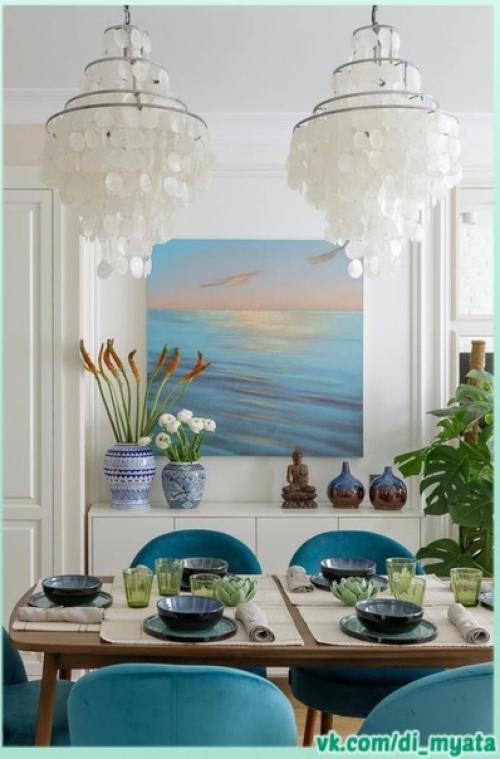 Красивый интерьер. С акцентом на синие и голубые оттенки. 03