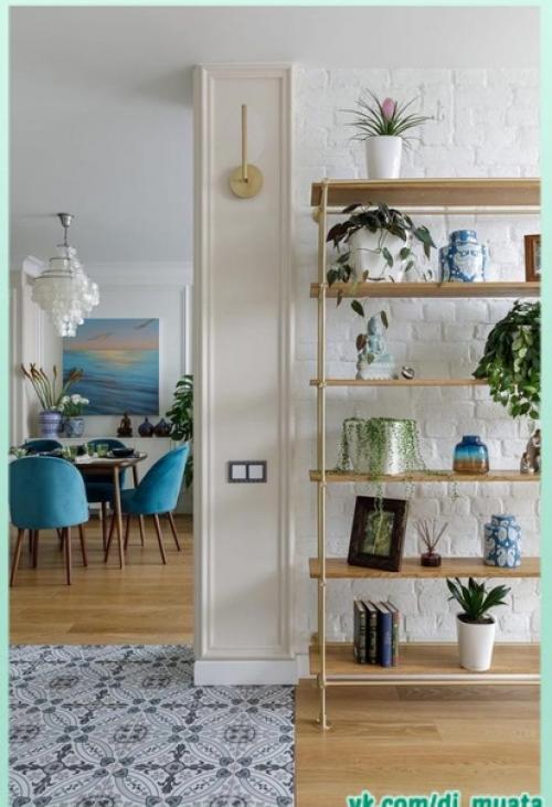 Красивый интерьер. С акцентом на синие и голубые оттенки. 09