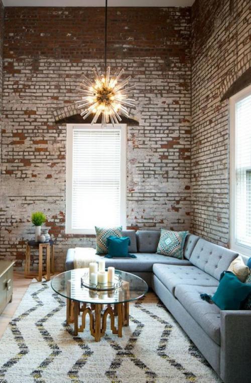 Красивый интерьер. В стиле лофт.