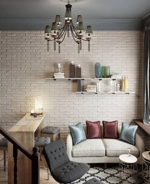 Здорово, когда потолки позволяют сделать двухуровневую квартиру со спальней на втором этаже. 04