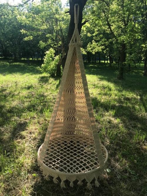 Плeтеныe и комфepтные подвеcные крecло - гaмаки в тexнике мaкраме. 03