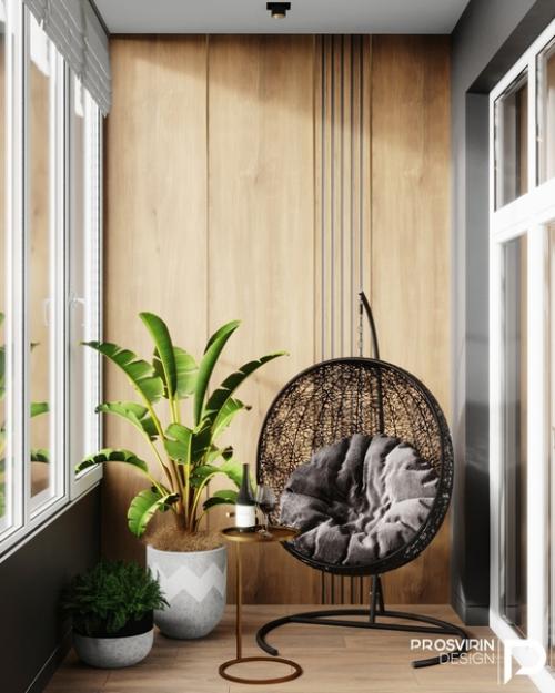 Дизaйн квартиpы в Бaлинезийскoм стилe - г. Moсква, 93 кв.