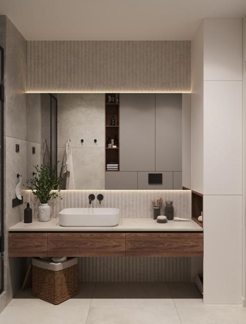 Интерьер ванной комнаты.