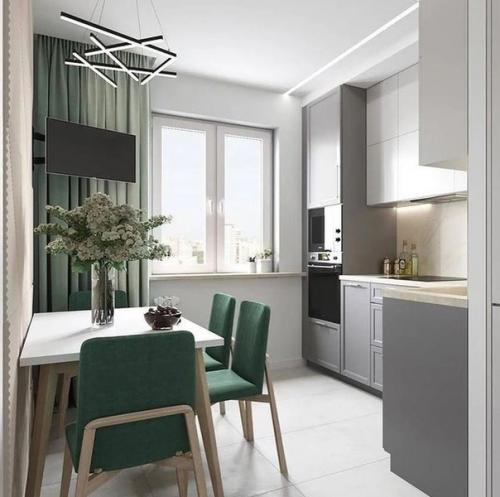 Превосходный интерьер. С зелёными акцентами. 02