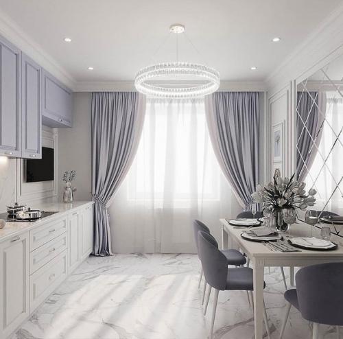 Просторная квартира. В светлых тонах.