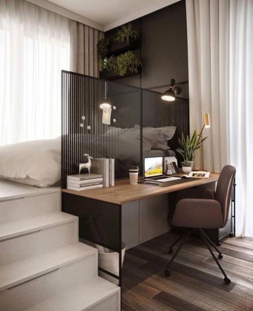 Уютный интерьер. В светлых и тёплых оттенках.