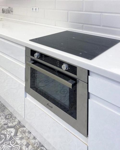 Белоснежная кухня. Стильная и современная. 06