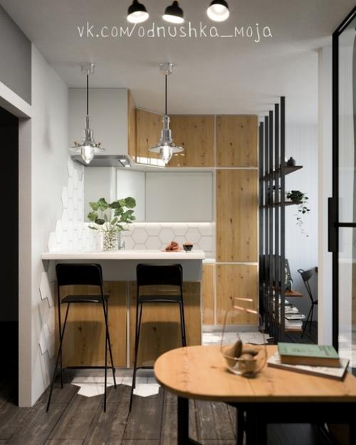 Интерьeр квaртиpы площaдью 28 кв. 01