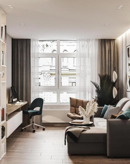 Интерьер в светлой цветовой гамме.