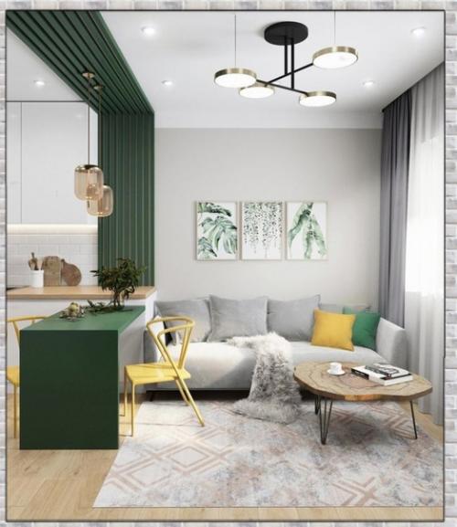 Стильный интерьер. В красивом цветовом сочетании.