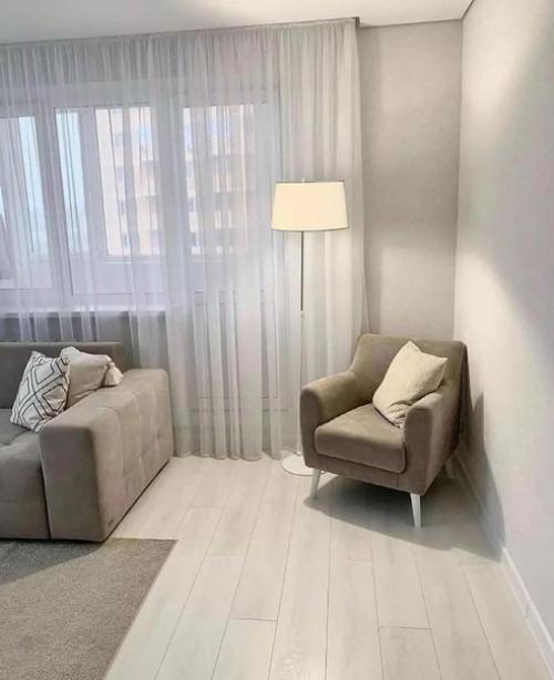 Интерьер гостиной. В оттенках бежевого. 02