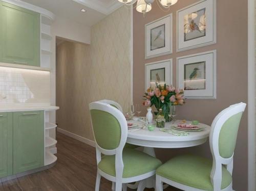 Интерьер кухни. В интересном цветовом сочетании. 02