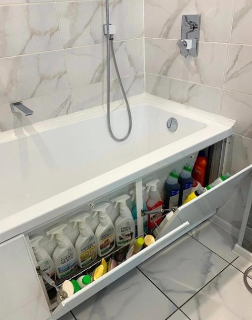 Интерьер небольшой ванной комнаты. 02