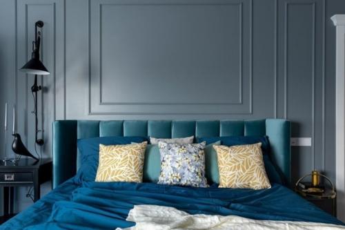 Спальня в серо-голубых тонах. 02