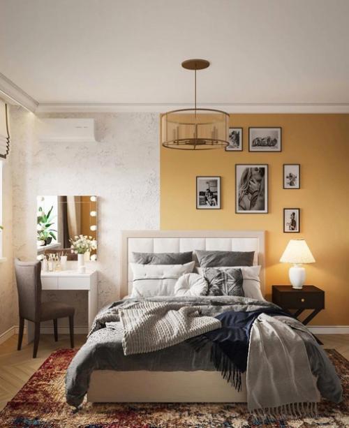 Необычный дизайн. Для уютной спальни.