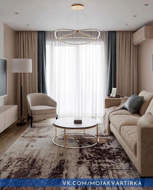 Красивый интерьер.
Просторной квартиры.
