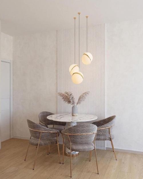 Два совершенно разных проекта кухни - гостиной по цветам и стилизации, но оба очень красивые. 09