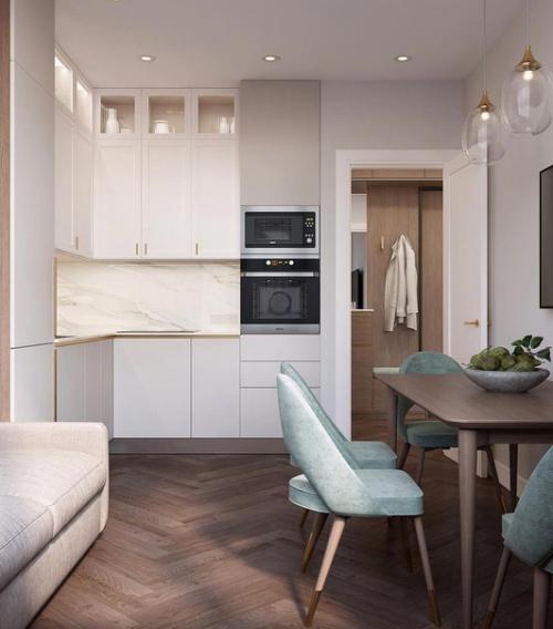 Уютная кухня. Объединенная с гостиной. 03