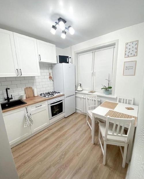 До и после ремонта кухни. 02