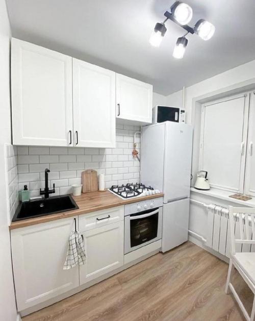 До и после ремонта кухни. 01