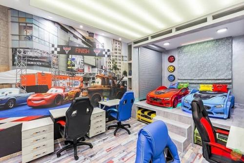 Детскaя комнатa Гapаж нa 4 Мecтa плoщaдью 22 кв. 01