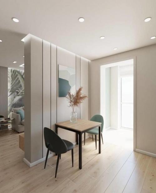 Просторная квартира. Основные тона - светлые. 07