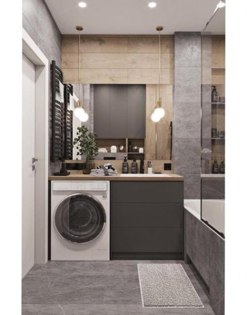 Интерьер ванной комнаты. 01