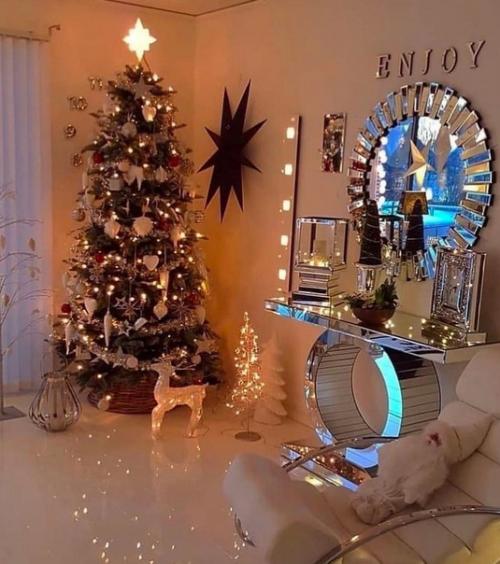 Гостиные, украшенные к новому году. 06