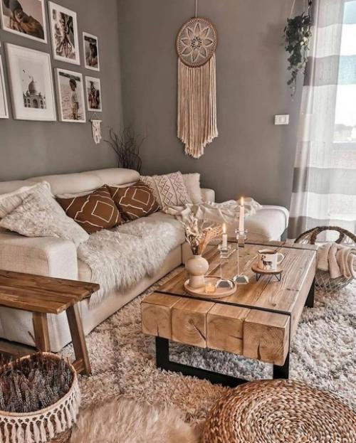 Уютный интерьер. В бежевых оттенках. 03