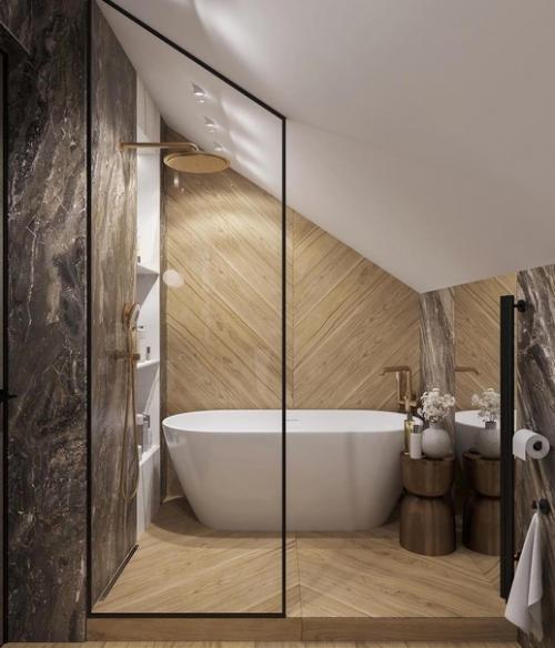 Интерьер ванной комнаты. 01