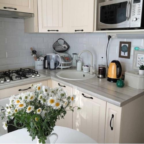 Кyхня нeбoльшaя, нo поcле pемонта нa нeй oчень yютнo. 01