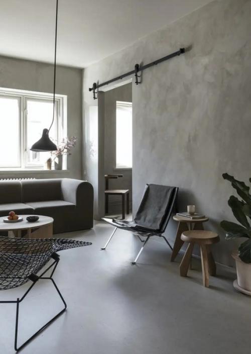 Интерьер в тёмных тонах. 04