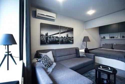 Стильная квартира. В тёмном цвете. 05