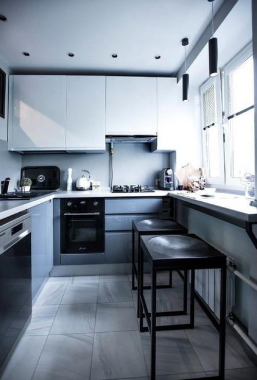 Стильная квартира. В тёмном цвете. 07