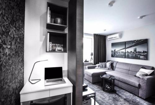 Стильная квартира. В тёмном цвете. 04