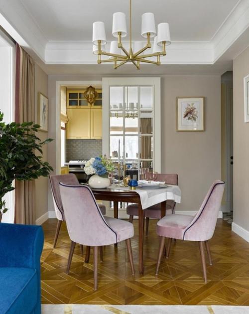 Стильный интерьер крохотной кухни. 02