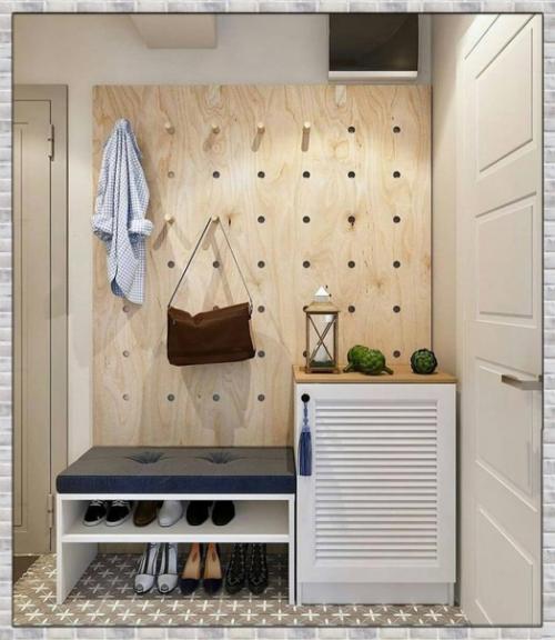 Интерьер прихожей. В светлых тонах. 03