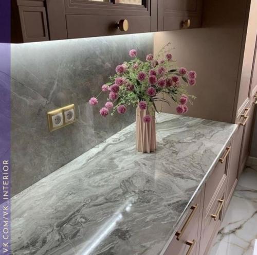 Интерьер кухни. В интересных оттенках. 07