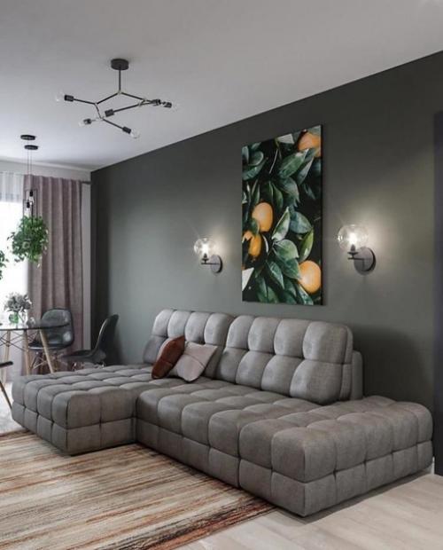 Современный интерьер. Выполненный в едином стиле. 01