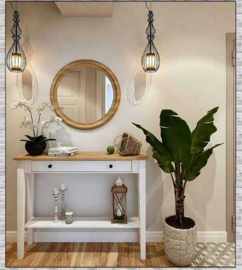 Интерьер прихожей. В светлых тонах. 01