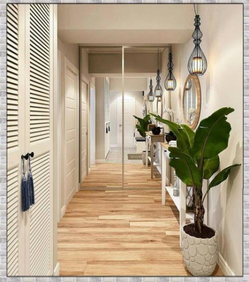 Интерьер прихожей. В светлых тонах. 02