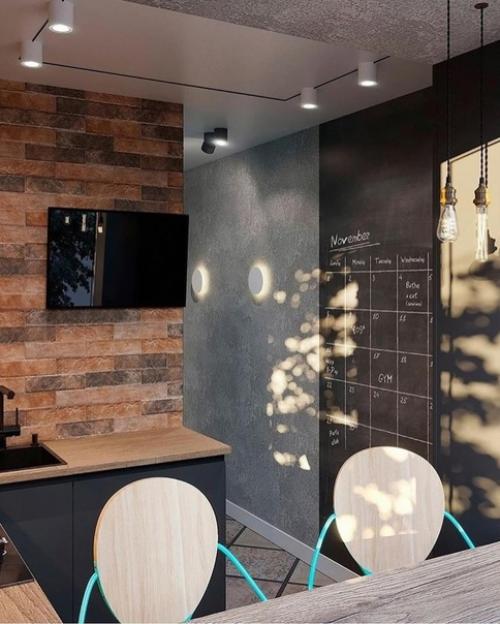 Небольшая кухня. В современном стиле. 04