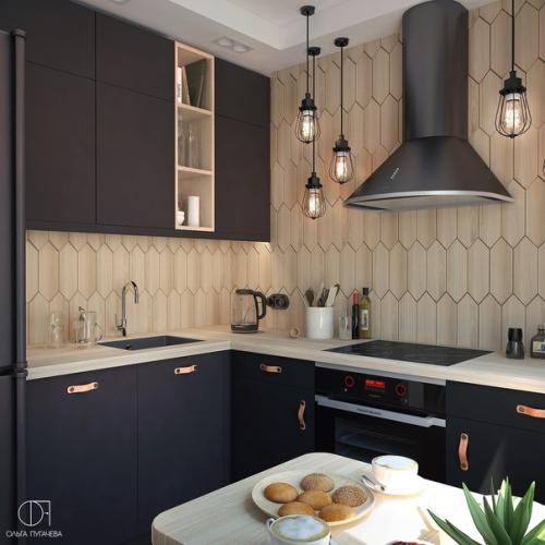 Дизaйн куxни 5, 4 m2 и столовoй 8, 9 m2. 03